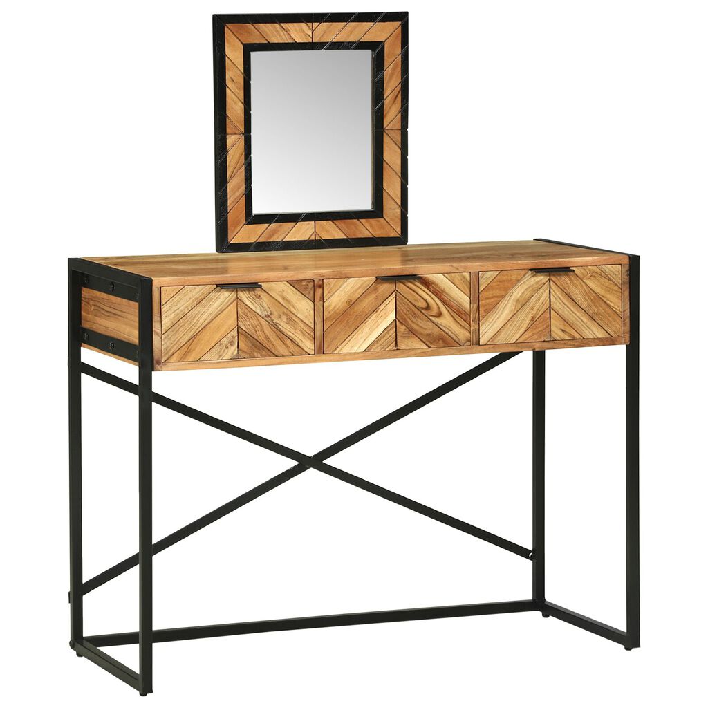 vidaXL Καθρέφτης Επιτραπέζιο 100x40x120 cm Σταθερό Ξύλο Ακακίας