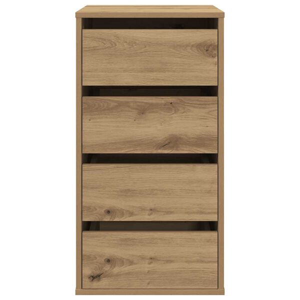 vidaXL Συρταριέρα Γωνιακή Αρτισιανή Δρυς 40x41x76 εκ. Επεξεργ. Ξύλο
