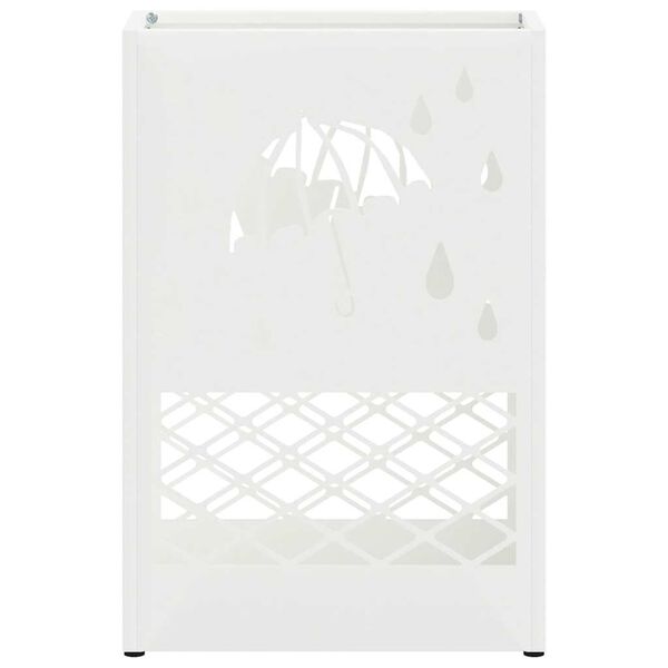 vidaXL Σχέδιο & βάση αποθήκευσης Λευκό 28 x 12 x 41 εκ Ατσάλι