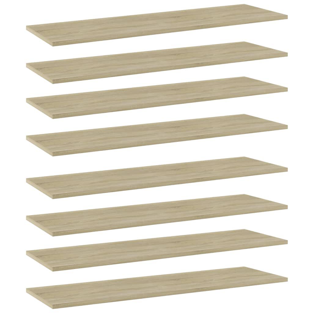 vidaXL Ράφια Βιβλιοθήκης 8 τεμ. Sonoma Δρυς 100x30x1,5 εκ. Μοριοσανίδα