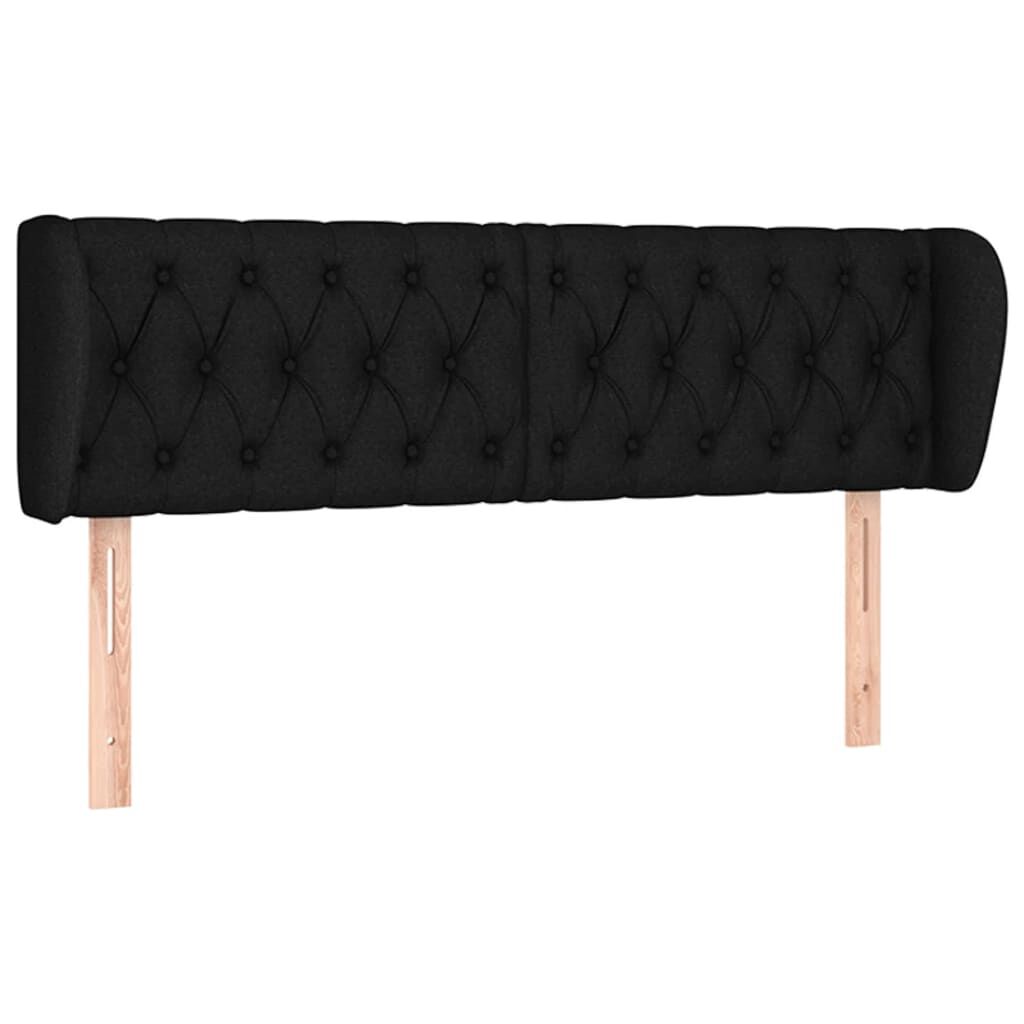vidaXL Κεφαλάρι με Πτερύγια Μαύρο 147 x 23 x 78/88 εκ. Υφασμάτινο