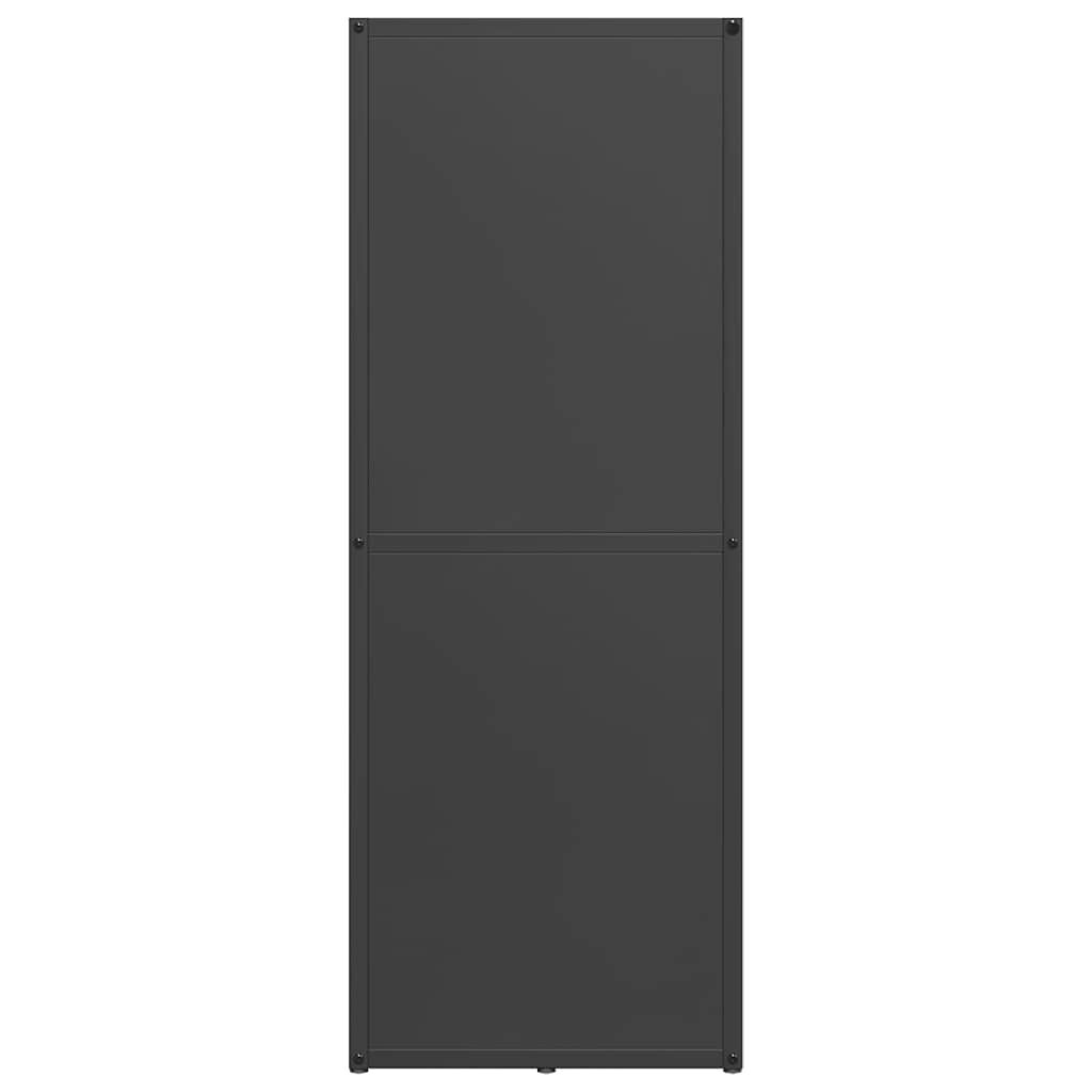 vidaXL Ράφι Καυσόξυλων Μαύρο 40x30x80 εκ. Χάλυβας ψυχρής έλασης