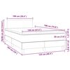 vidaXL Κρεβάτι Boxspring με Στρώμα&LED Μαύρο 120x190εκ.Συνθετικό Δέρμα