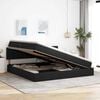 vidaXL Κρεβάτι με αποθηκευτικό χώρο και στρώμα Μαύρο 200 x 200 cm