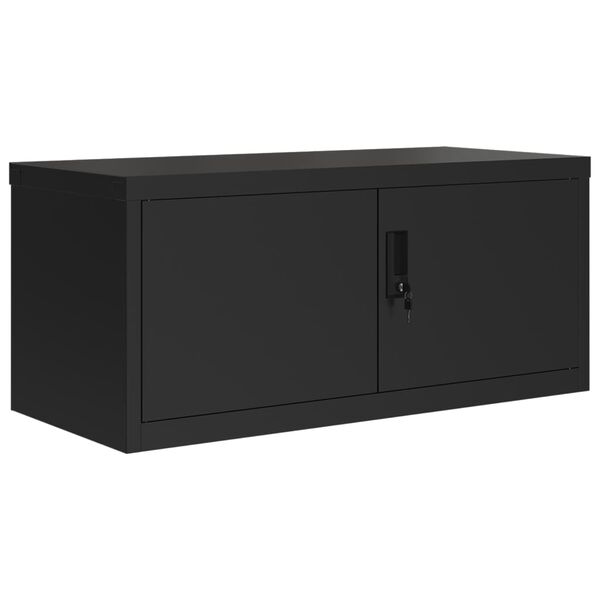 vidaXL Αρχειοθήκη Μαύρη 90 x 40 x 180 εκ. Ατσάλινη