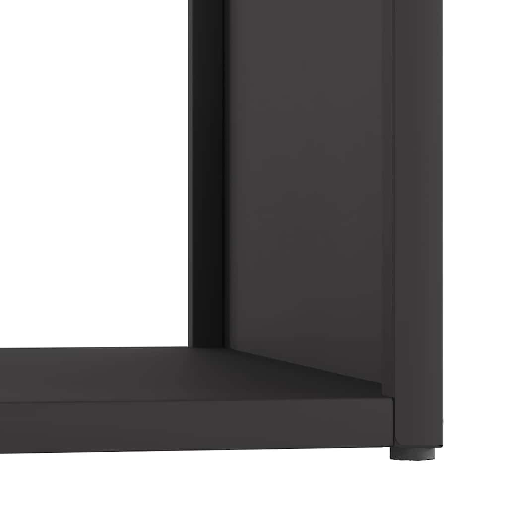 vidaXL Ράφι Καυσόξυλων Μαύρο 40x40x40 εκ. Χάλυβας ψυχρής έλασης