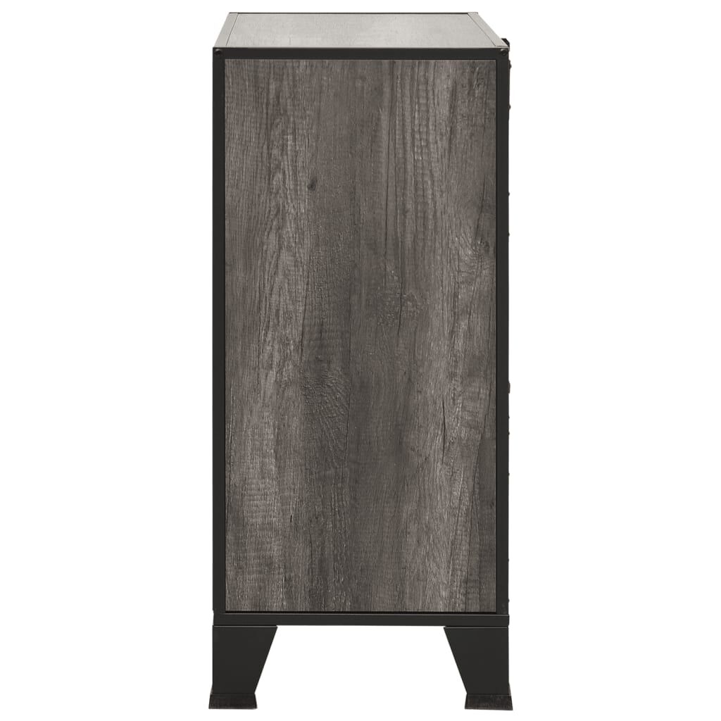 vidaXL Ντουλάπια Αποθήκευσης 2 τεμ. Γκρι 72 x 36 x 82 εκ. Μέταλλο/MDF