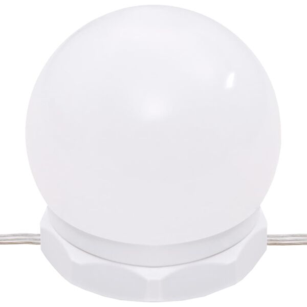 vidaXL Έπιπλο Καθρέπτη με LED Καφέ Δρυς 91x15x76,5 εκ.