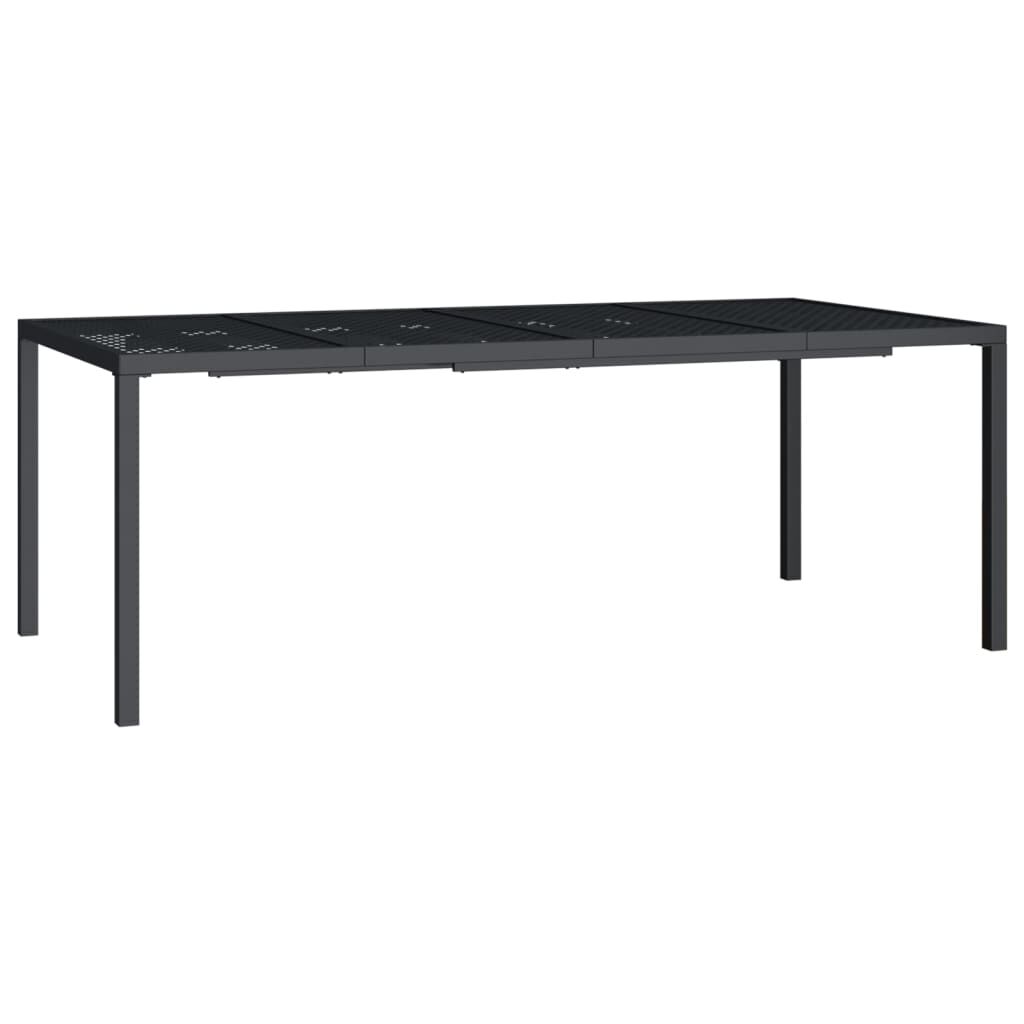vidaXL Τραπέζι Κήπου Ανθρακί 200x100x72 εκ. Ατσάλινο