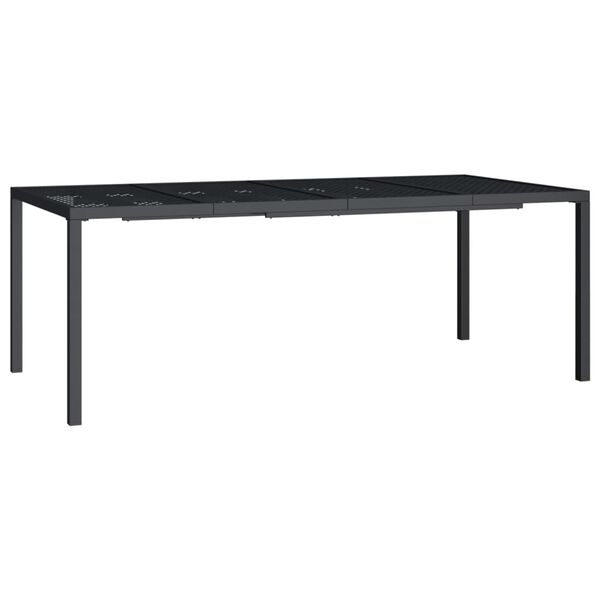 vidaXL Τραπέζι Κήπου Ανθρακί 200x100x72 εκ. Ατσάλινο