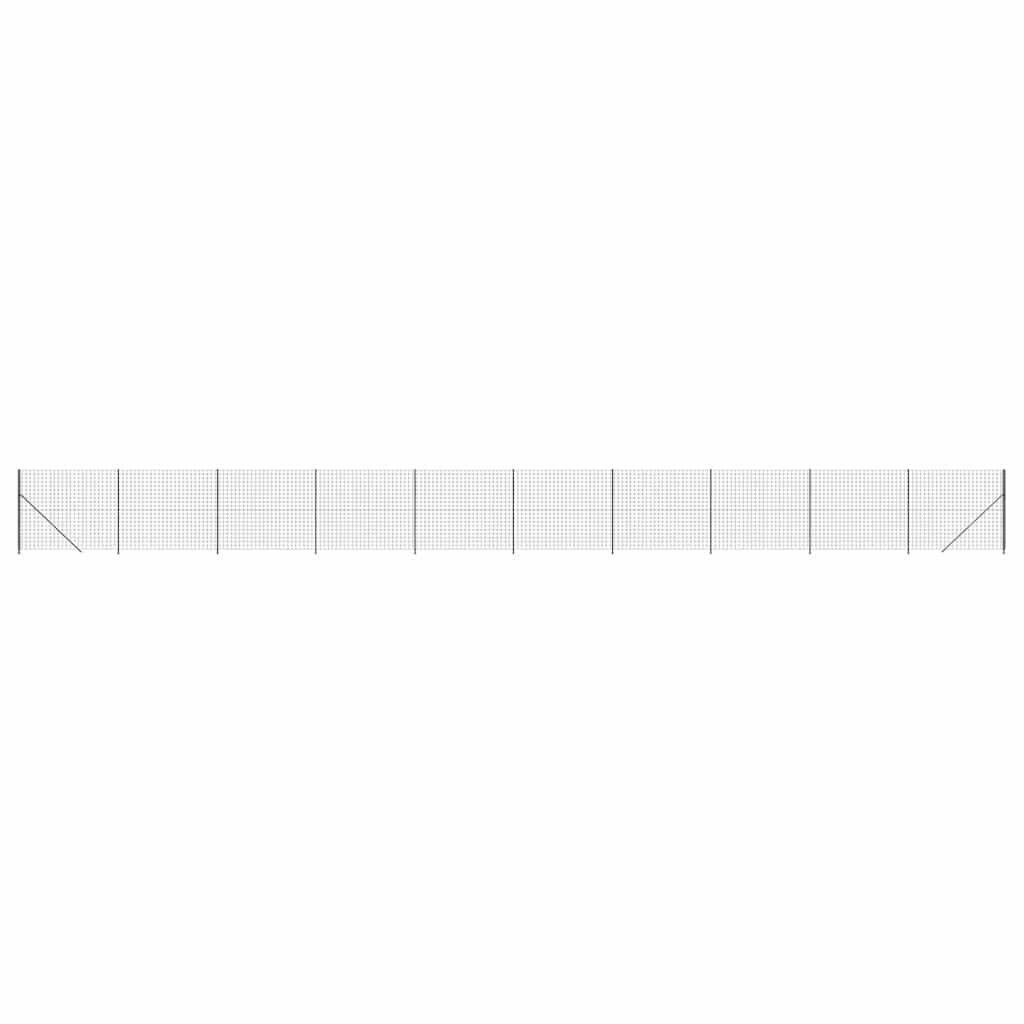 vidaXL Συρματόπλεγμα Περίφραξης Ανθρακί 1,4 x 25 μ. με Βάσεις Φλάντζα