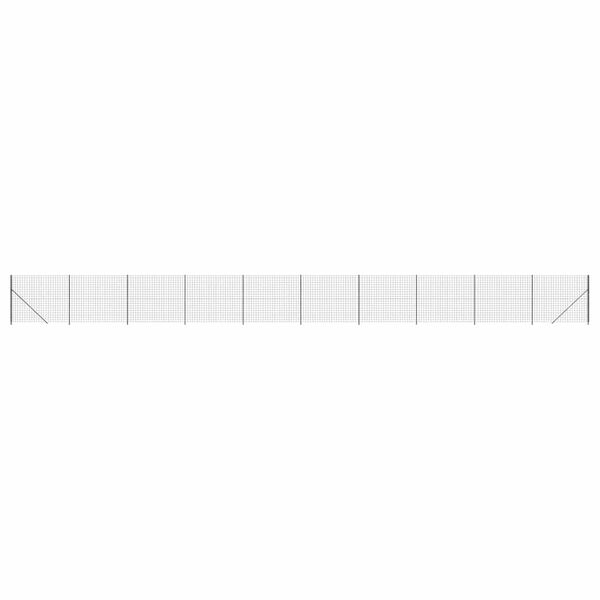 vidaXL Συρματόπλεγμα Περίφραξης Ανθρακί 1,4 x 25 μ. με Βάσεις Φλάντζα
