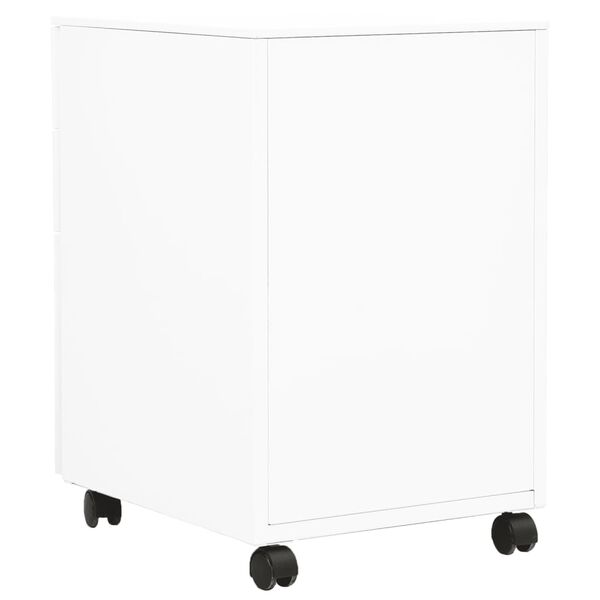 vidaXL Αρχειοθήκη Φορητή Λευκή 39 x 45 x 60 εκ. Ατσάλινη