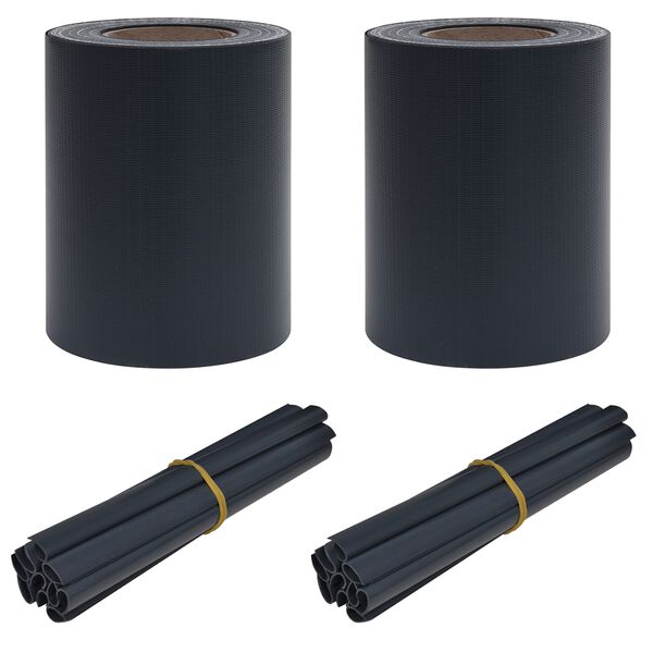 vidaXL &Kappa;ή&pi;&omicron;&iota; &Iota;&delta;&iota;&omega;&tau;&iota;&kappa;ό&tau;&eta;&tau;&alpha;&sigmaf; 2 pcs &Sigma;&kappa;&omicron;ύ&rho;&omicron; &Gamma;&kappa;&rho;&iota; 35 x 0,19 m PVC