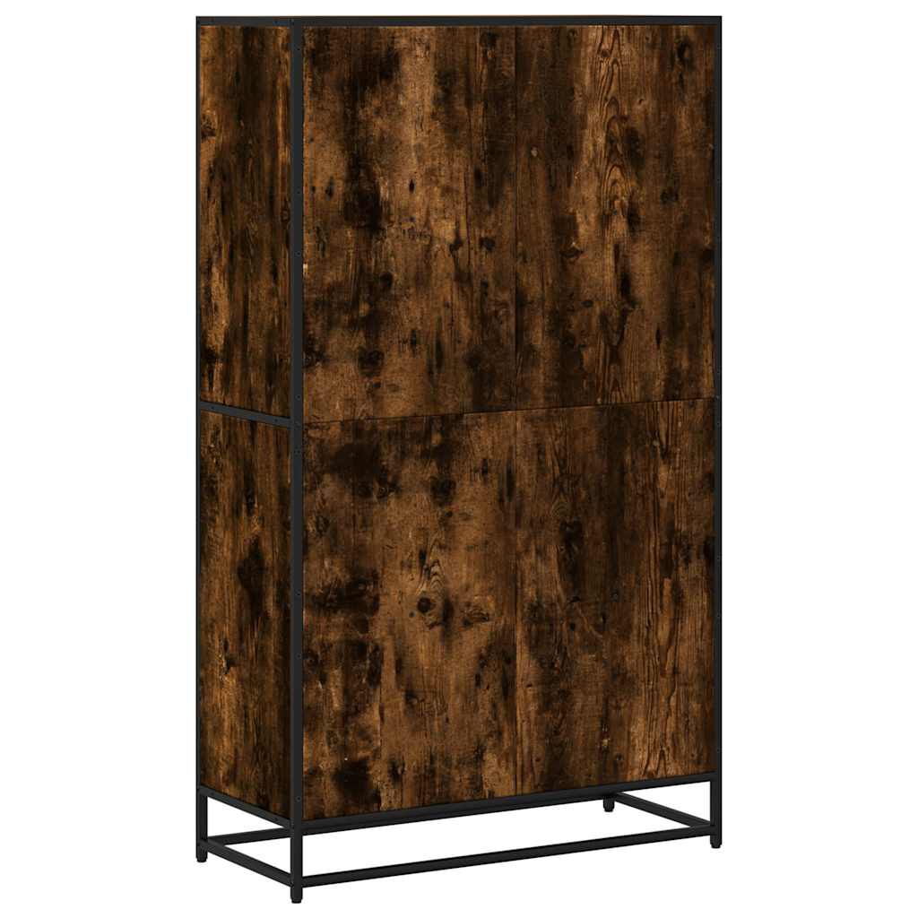 vidaXL Βιβλιοθήκη καπνιστή βελανιδιά 80,5x35x139 cm Ξύλινη κατασκευή