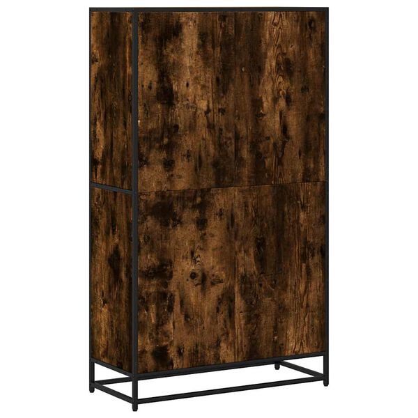 vidaXL Βιβλιοθήκη καπνιστή βελανιδιά 80,5x35x139 cm Ξύλινη κατασκευή