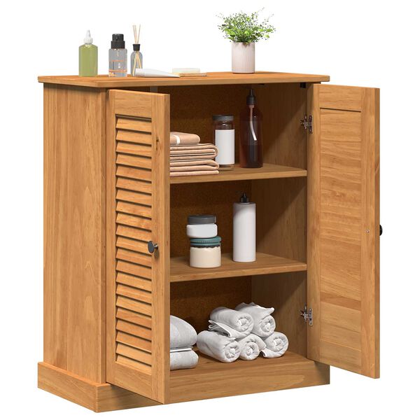 vidaXL Ντουλάπι Μπάνιου καφέ μελί 68 x 34 x 80 εκ Μασίφ ξύλο πεύκου