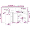 vidaXL Συρταριέρα HAMAR Καφέ Μελί 113 x 40 x 80 εκ. Μασίφ Ξύλο Πεύκου