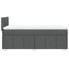 vidaXL Κρεβάτι Boxspring με Στρώμα Σκούρο Γκρι 90x190 εκ. Υφασμάτινο