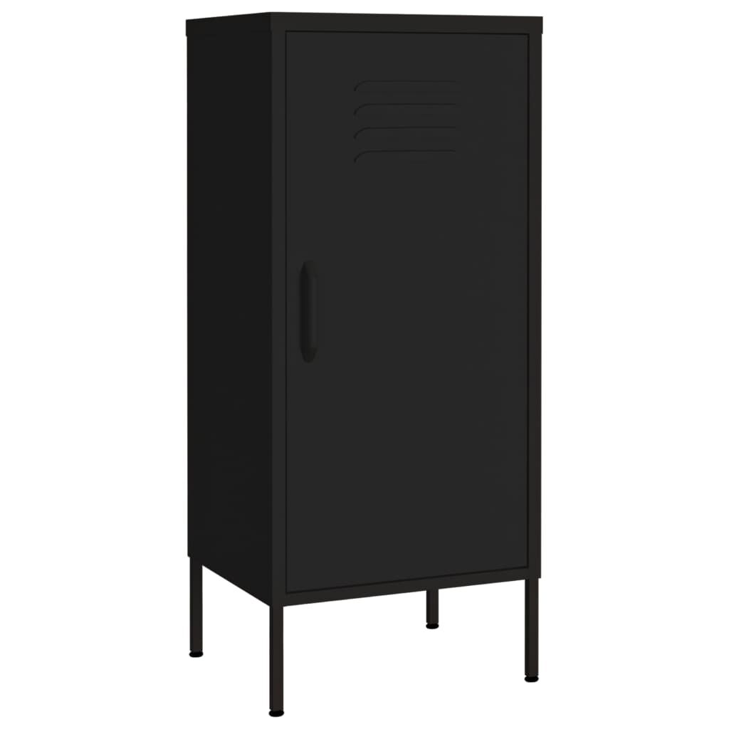 vidaXL Ντουλάπι Αποθήκευσης Μαύρο 42,5x35x101,5 εκ. από Ατσάλι