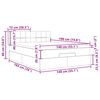 vidaXL Οθωμανικό κρεβάτι με στρώμα Μαύρο 140x190cm Βελούδο