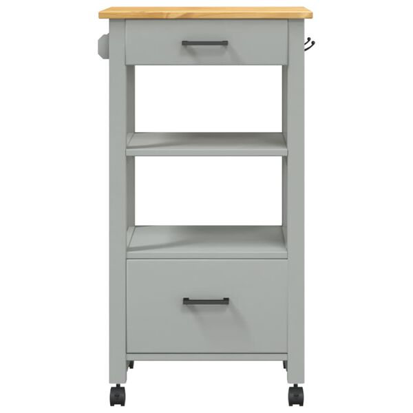 vidaXL Τρόλεϊ Κουζίνας MONZA 48x40x90 εκ. από Μασίφ Ξύλο Πεύκου