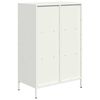 vidaXL Ντουλάπα Λευκό 68x39x103,5 εκ. από Χάλυβα