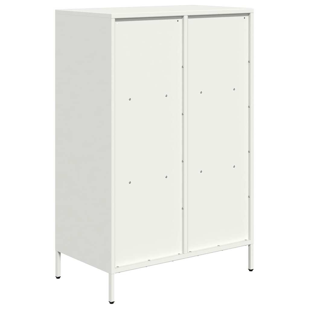 vidaXL Ντουλάπα Λευκό 68x39x103,5 εκ. από Χάλυβα