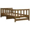 vidaXL Καναπές Κρεβάτι Καφέ Μελί 2 x (90 x 200) εκ. Μασίφ Ξύλο Πεύκου