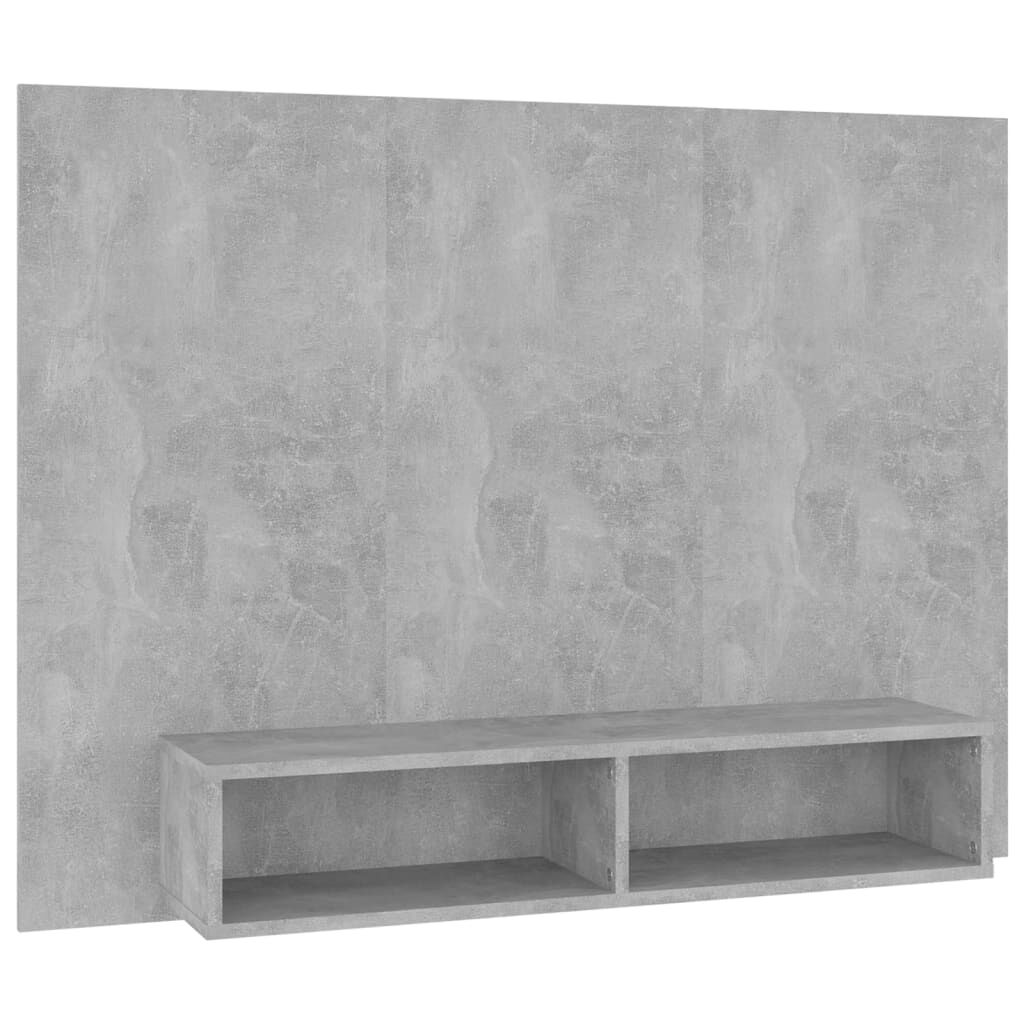 vidaXL Έπιπλο Τηλεόρασης Τοίχου Γκρι Σκυρ. 120x23,5x90 εκ. Μοριοσανίδα