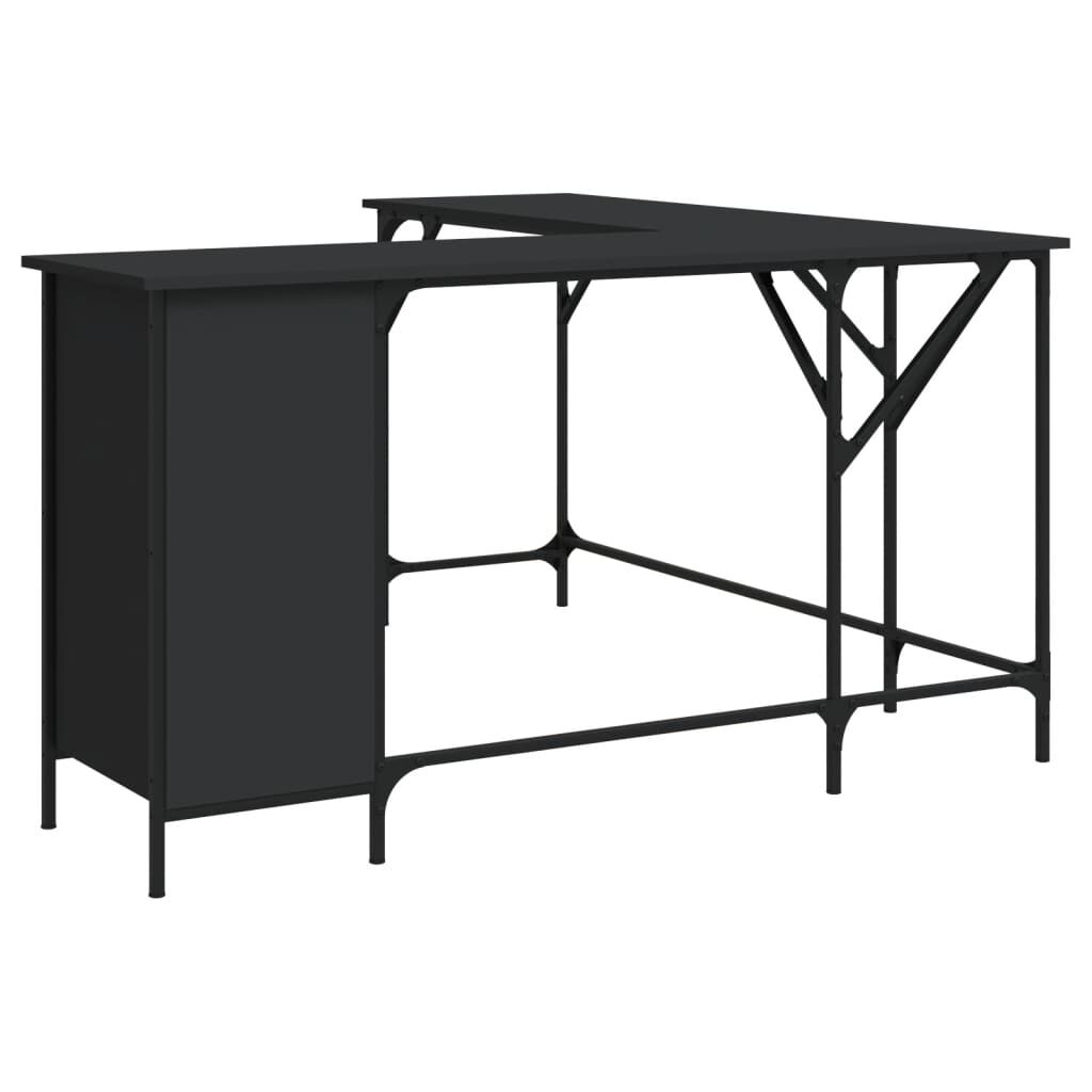 vidaXL Γραφείο Μαύρο 141 x 141 x 75 εκ. από Επεξεργασμένο Ξύλο