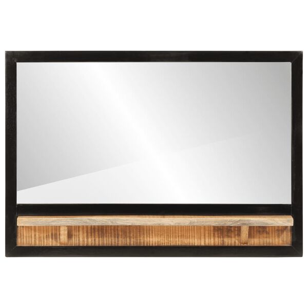 vidaXL Καθρέφτης με Ράφι 80x8x55 εκ. Γυαλί και Μασίφ Ξύλο Μάνγκο