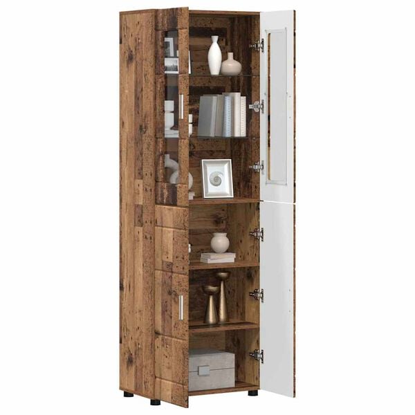 vidaXL Highboard &Pi;&alpha;&lambda;&iota;ό &xi;ύ&lambda;&omicron; 60 x 35 x 182 &epsilon;&kappa;. &Epsilon;&pi;&epsilon;&xi;&epsilon;&rho;&gamma;&alpha;&sigma;&mu;έ&nu;&omicron; &xi;ύ&lambda;&omicron;