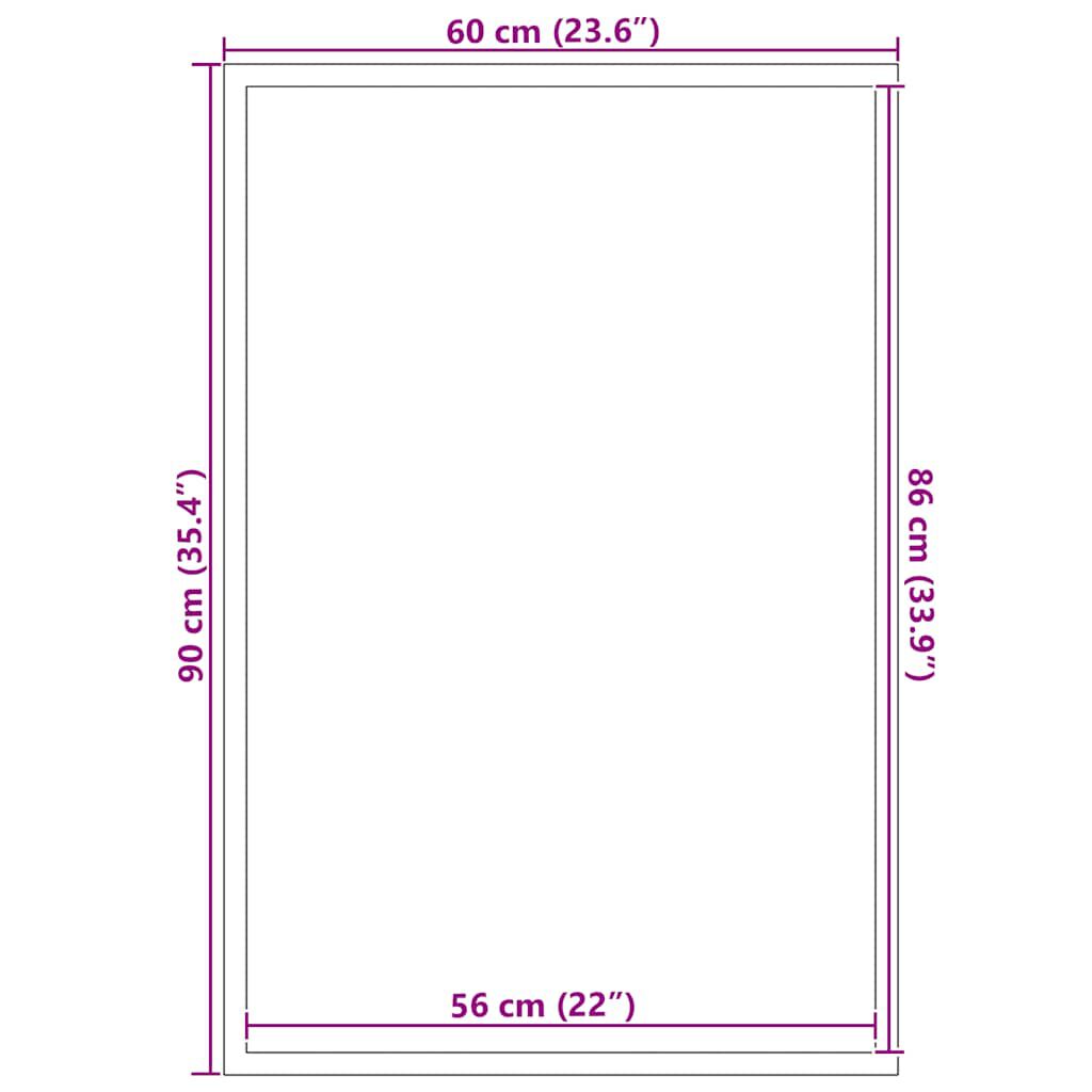 vidaXL Πατάκι Εισόδου Ανθρακί 60 x 90 εκ.