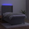 vidaXL &Kappa;&rho;&epsilon;&beta;ά&tau;&iota; Boxspring &mu;&epsilon; &Sigma;&tau;&rho;ώ&mu;&alpha; & LED &Alpha;&nu;.&Gamma;&kappa;&rho;&iota; 90x190 &epsilon;&kappa;. &Beta;&epsilon;&lambda;&omicron;ύ&delta;&iota;&nu;&omicron;