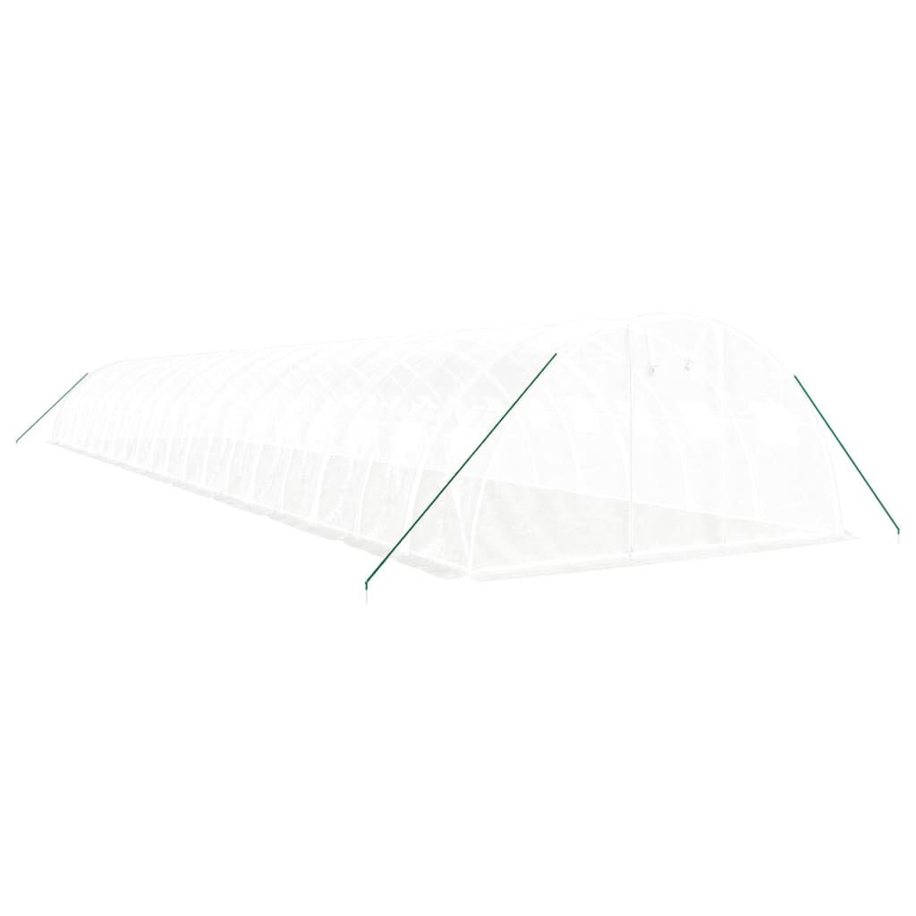 vidaXL Θερμοκήπιο Λευκό 80 μ² 20 x 4 x 2 μ. με Ατσάλινο Πλαίσιο
