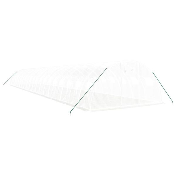 vidaXL Θερμοκήπιο Λευκό 80 μ² 20 x 4 x 2 μ. με Ατσάλινο Πλαίσιο
