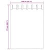 vidaXL Κουρτίνες Voile με βρόχους 2 τεμάχια Λευκό 140x175 cm