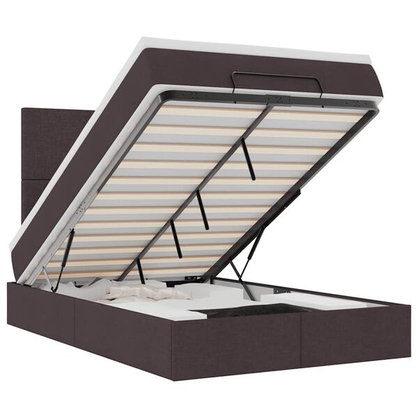 vidaXL Ottoman &Kappa;&rho;&epsilon;&beta;ά&tau;&iota; &mu;&epsilon; &Sigma;&tau;&rho;ώ&mu;&alpha; &Sigma;&kappa;&omicron;ύ&rho;&omicron; &Kappa;&alpha;&phi;έ 120x200cm Ύ&phi;&alpha;&sigma;&mu;&alpha;