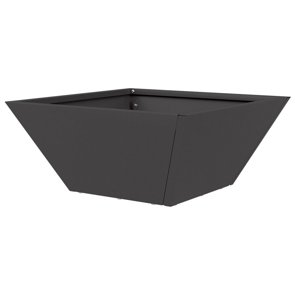 vidaXL μεταλλική γλάστρα Μαύρη Μέταλλο 35 x 35 x 15 cm Ανθεκτική