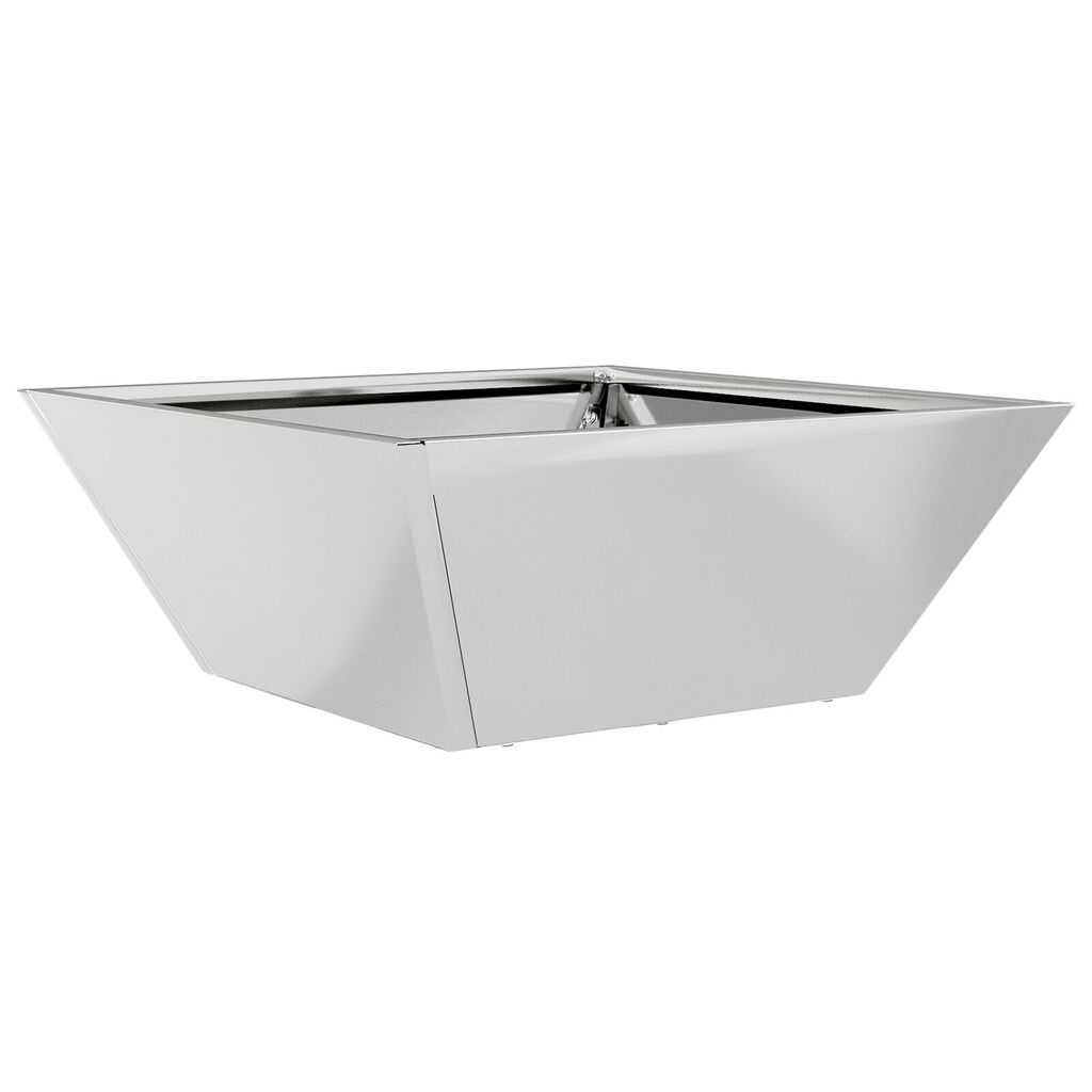 vidaXL Γλάστρα Κήπου Ασημί 40 x 40 x 15 cm Γαλβανισμένος χάλυβας