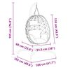 vidaXL Πολυθρόνα Egg Κρεμαστή Taupe Συνθετικό Ρατάν/Ατσάλι με Μαξιλάρι
