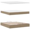 vidaXL Οθωμανικό κρεβάτι με στρώματα Cappucino 200x200cm Faux Leather