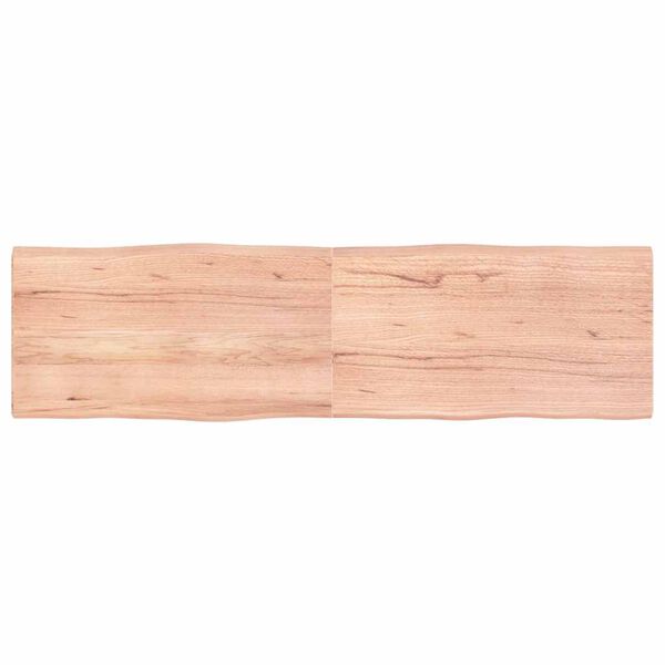 vidaXL Επιφ Τραπεζιού Αν Καφέ 180x50x(2-4)εκ.Ακατέργ. Μασίφ Ξύλο Δρυός