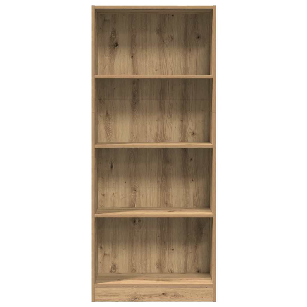 vidaXL Βιβλιοθήκη Αρτισιανή Δρυς 60x24x143 εκ. από Επεξεργασμένο Ξύλο