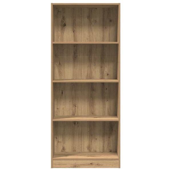vidaXL Βιβλιοθήκη Αρτισιανή Δρυς 60x24x143 εκ. από Επεξεργασμένο Ξύλο