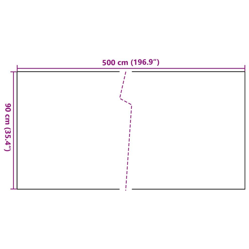 vidaXL Διαχωριστικό Βεράντας Μαύρο 500 x 90 εκ. από Συνθετικό Ρατάν