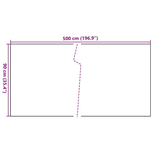 vidaXL Διαχωριστικό Βεράντας Μαύρο 500 x 90 εκ. από Συνθετικό Ρατάν