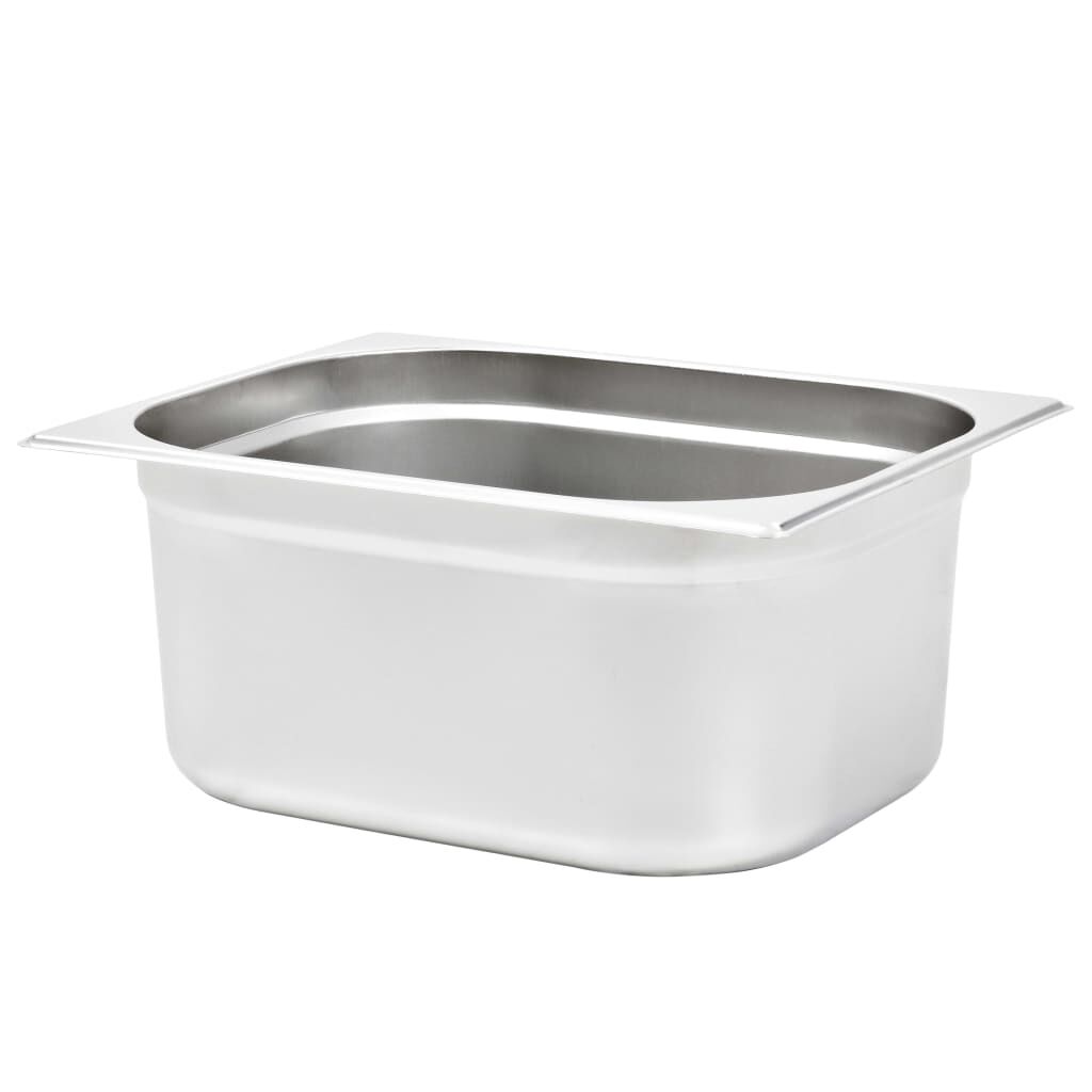 vidaXL Λεκάνες Gastronorm 2 τεμ. GN 1/2 150 χιλ. από Ανοξείδωτο Ατσάλι