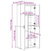 vidaXL Ντουλάπα Καπνιστή Δρυς 70x35x180 εκ. από Επεξεργασμένο Ξύλο